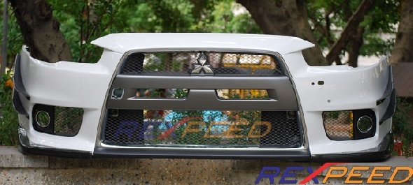 Evo X V-Style Carbon Front Splitter Cover