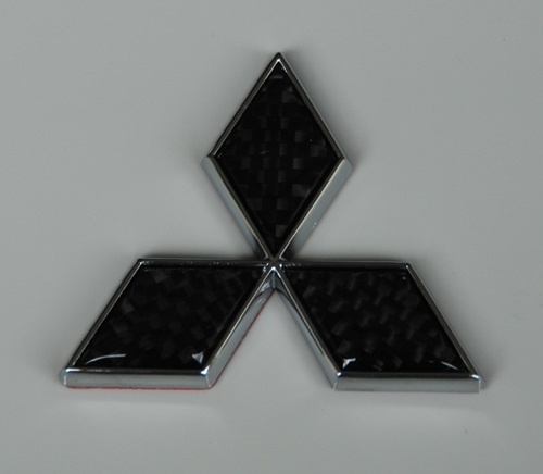 Mitsubishi Carbon Fiber Emblem 9x9 cm