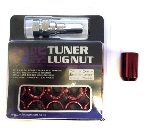 TUNER WHEEL NUTS M12 X 1.25 (20 nuts & key)