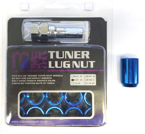 TUNER WHEEL NUTS M12 X 1.25 (20 nuts & key)