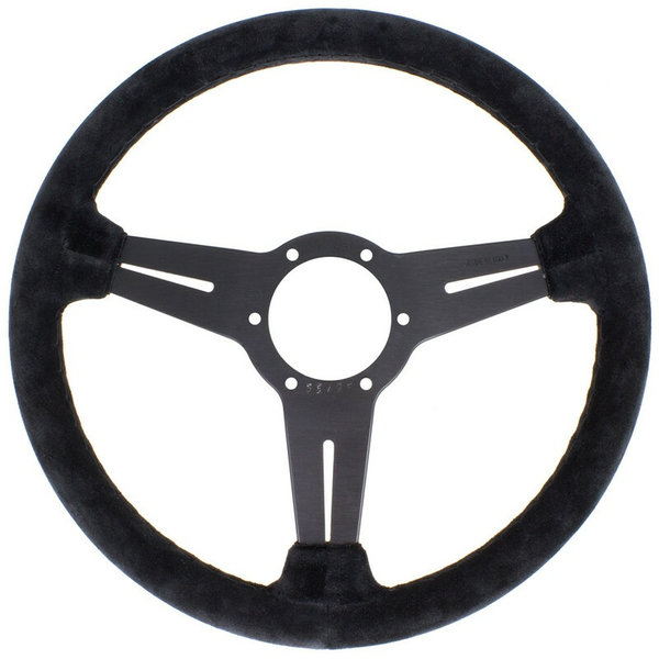 Nardi Classic ND36 Steering Wheel, Suede, Black Spokes, Black Stitching, 40 mm Dish